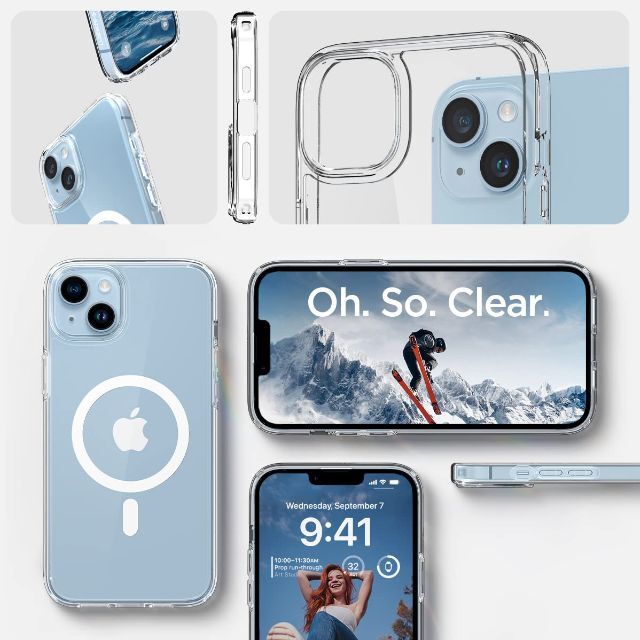 【色: ホワイト】Spigen iPhone14Plus ケース MagSafe