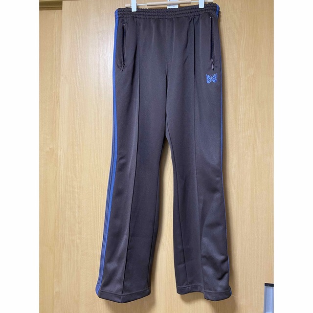 Needles poly track pant ブラウン ターコイズ Mサイズ-