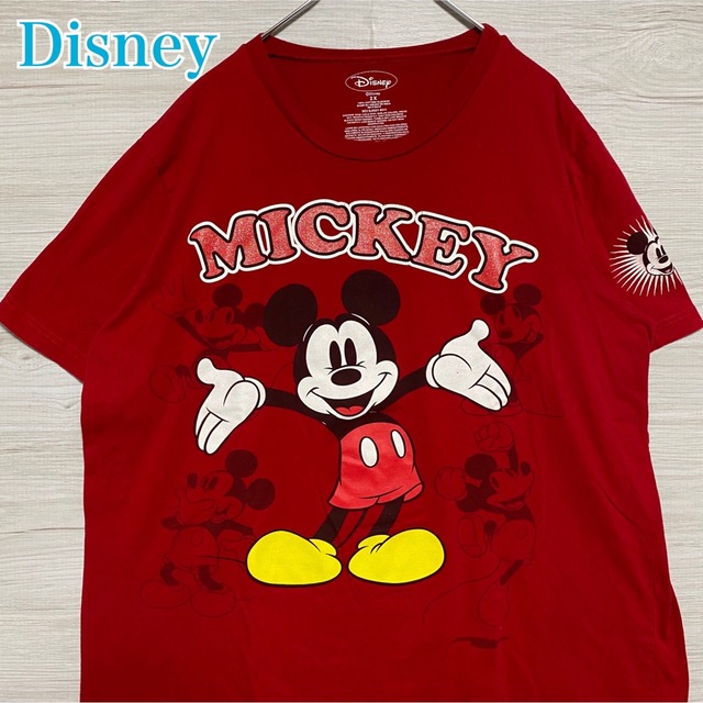 本物ディズニーDisneyコットンミニーマウスデカビッグ半袖Tシャツメンズ2XL