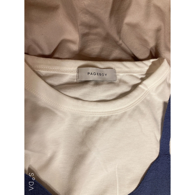 PAGEBOY(ページボーイ)のPEGE BOY レディーストップス　フリーサイズ　キャミ&Tシャツセット レディースのトップス(Tシャツ(半袖/袖なし))の商品写真