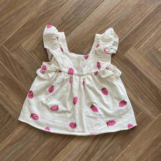 ザラキッズ(ZARA KIDS)の【ZARA KIDS】86cm いちご柄　トップス (シャツ/カットソー)