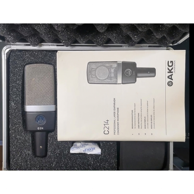 AKG C214 コンデンサーマイク + ショックマウント はなっ + AKG C214 コンデンサーマイク + ショックマウント はなっ +