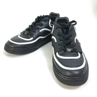 CHANEL - シャネル CHANEL ロゴ G35063 バイカラー 紐 靴 スニーカー