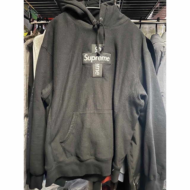 Supreme Cross Box Logo Hooded Sweatshirt