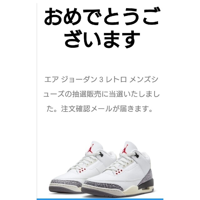 Nike Air Jordan 3 Retro "White Cementナイキ