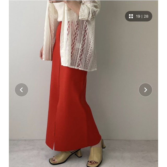 mi様専用　　LE MORE  2wayスリットカラーニットスカート レディースのスカート(ロングスカート)の商品写真