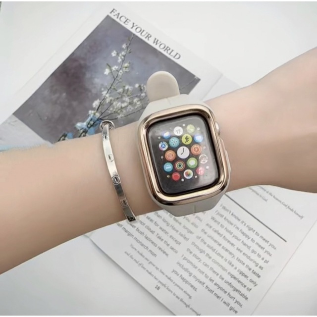 ゴールドw★アップルウォッチ　バンド カバー　ベルト　Apple Watch