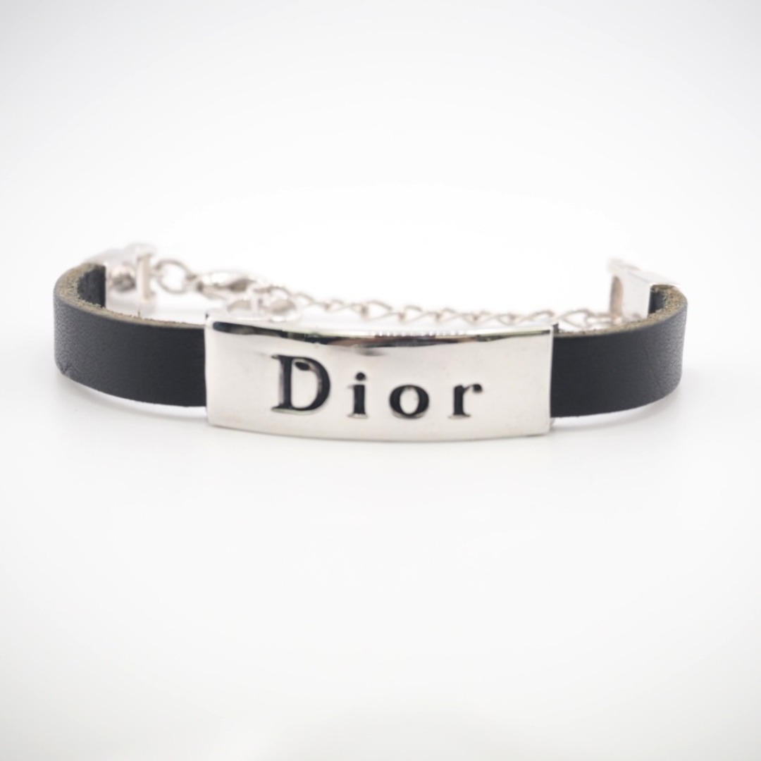 Dior(ディオール)のディオール Dior ブレスレット
 ロゴ レザー ブラック レディースのアクセサリー(ブレスレット/バングル)の商品写真
