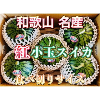 和歌山県 名産 食べきりサイズ  紅小玉スイカ  5玉入(フルーツ)