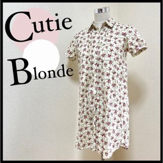 キューティーブロンド(Cutie Blonde)のCutie Blonde キューティーブロンド 膝丈ワンピース L 花柄 春服(ひざ丈ワンピース)