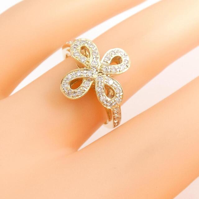 K18YG フラワー ダイヤモンド リング 0.32CT | www.cestujemtrekujem.com