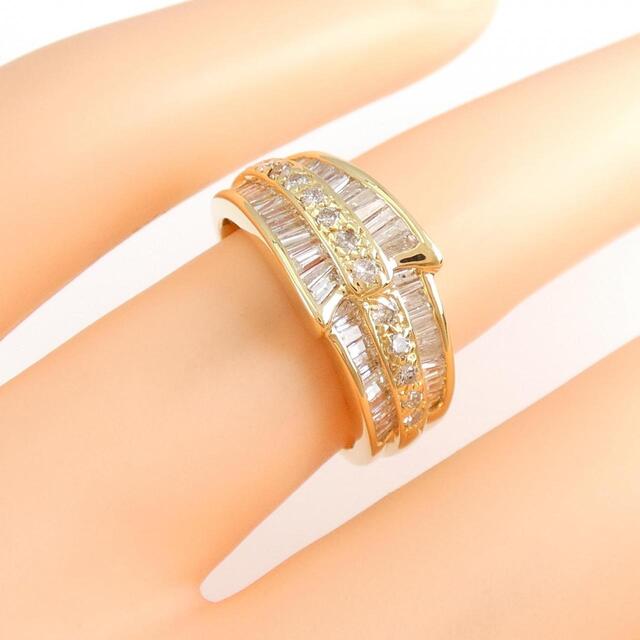 K18YG ダイヤモンド リング 0.90CT 人気の商品セール リング(指輪