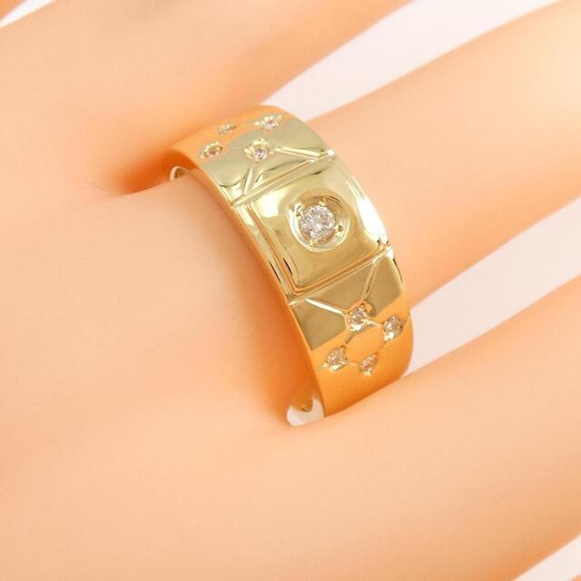 【新品】K18YG ダイヤモンド リング 0.13CT レディースのアクセサリー(リング(指輪))の商品写真