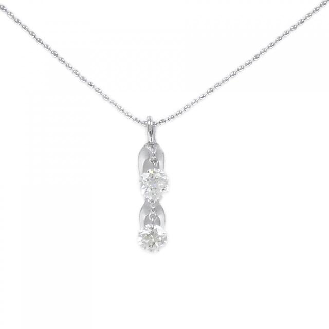 K18WG/PT ダイヤモンド ネックレス 1.00CT