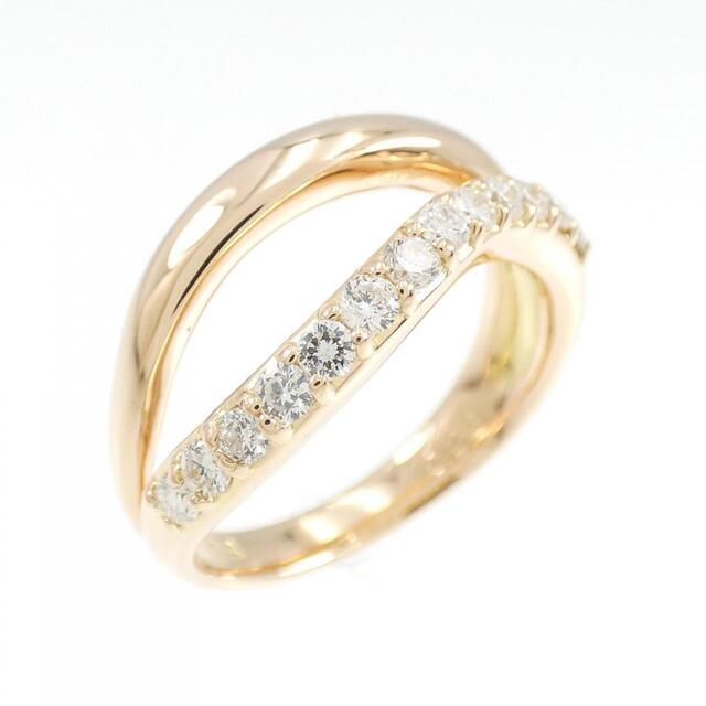 高い素材】 K18PG ダイヤモンド リング 0.23CT リング(指輪