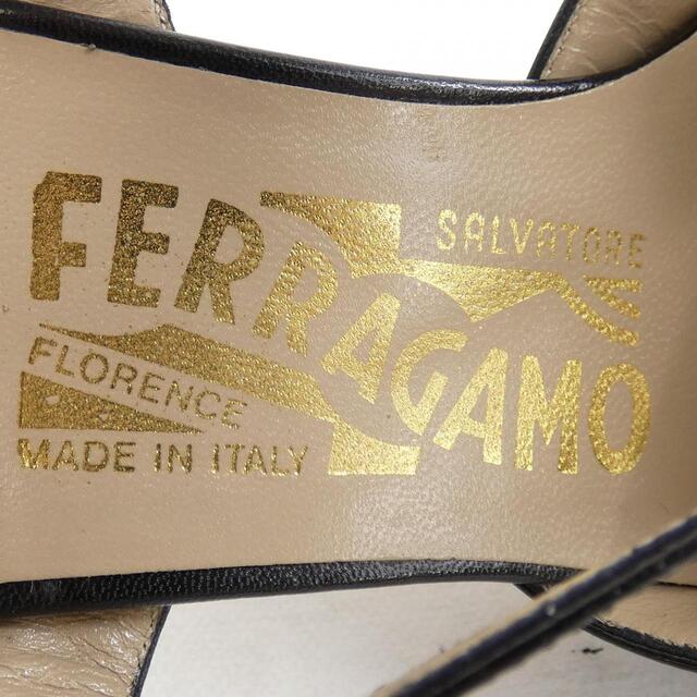 【本物保証】 箱・布袋付 超美品 サルヴァトーレ フェラガモ SALVATORE FERRAGAMO ヴァラリボン エスパドリーユ フラットシューズ 7 498549