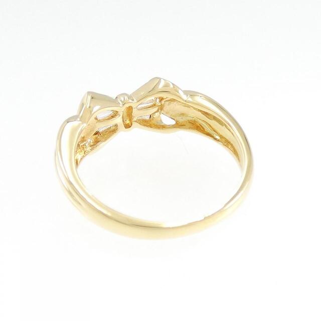 K18YG リボン ダイヤモンド リング 0.20CT