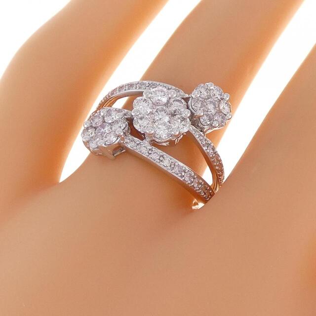 750WG フラワー ダイヤモンド リング 1.18CT | www.innoveering.net