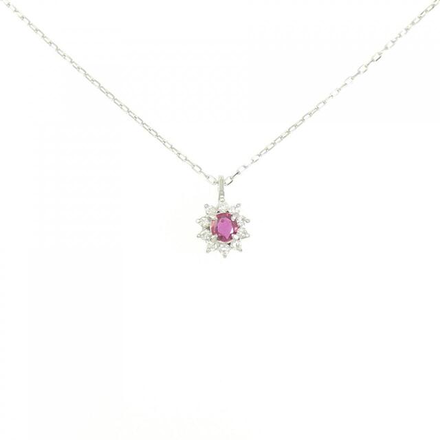 PT ルビー ネックレス 0.22CT