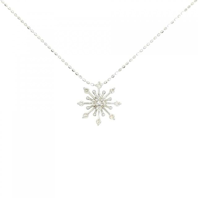 K18WG ダイヤモンド ネックレス 0.15CT - ネックレス