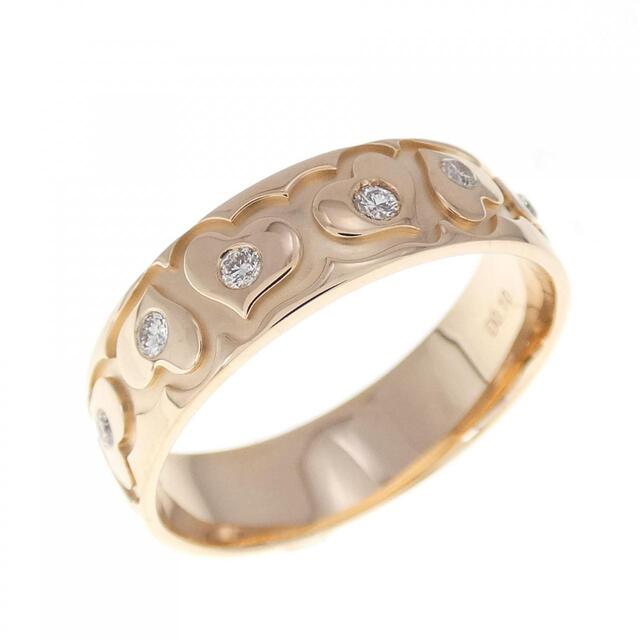 激レア!! K18PG ハート ダイヤモンド リング 0.10CT 21630円