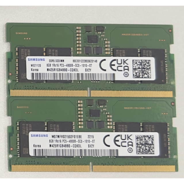 16GB DDR5 PC5-4800B SC0-1010-XT(8x2)PC/タブレット