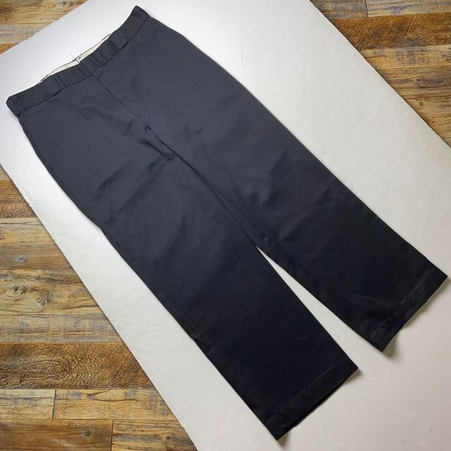 Dickies - USA製ディッキーズw38ワークパンツ黒ブラック古着極太
