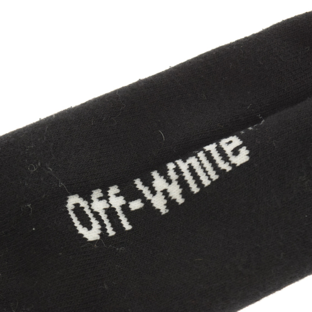 OFF-WHITE(オフホワイト)のOFF-WHITE オフホワイト DIAG SOCKS ダイアゴナルソックス 靴下 ブラック OMRA001E191200281001 メンズのアクセサリー(その他)の商品写真