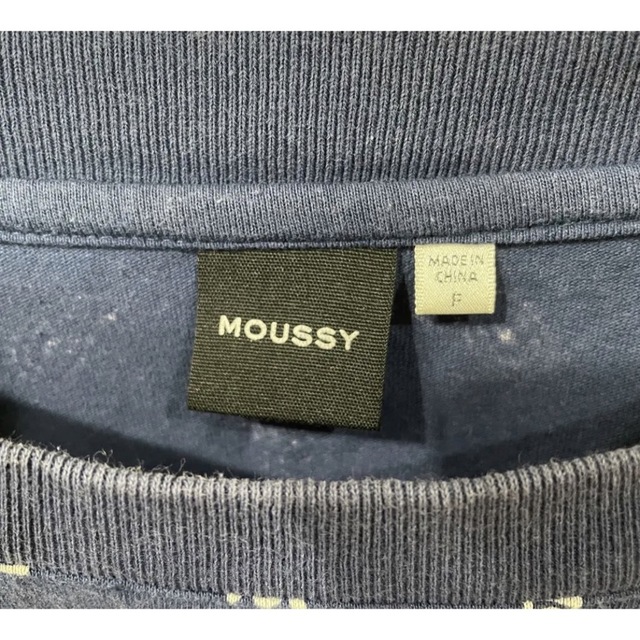 moussy(マウジー)のマウジー Tシャツ/FREE/ネイビー/ビッグシルエット レディースのトップス(Tシャツ(半袖/袖なし))の商品写真