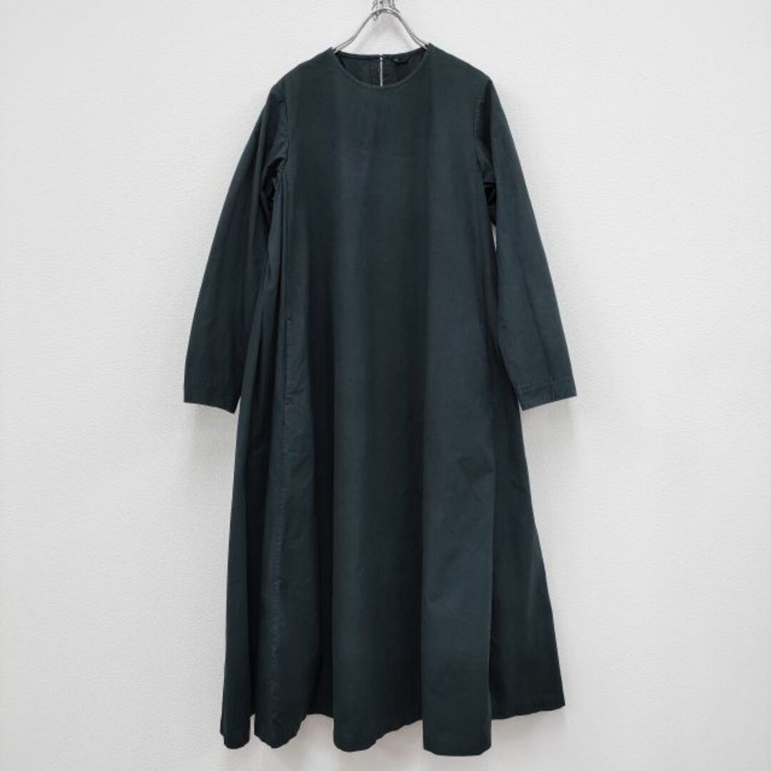 ARTS&SCIENCE(アーツアンドサイエンス)のARTS&SCIENCE Side tuck dress サイドタック 073-L521-043 サイズ1 ワンピース グリーン系 レディース アーツ&サイエンス【中古】3-0428M☆ レディースのワンピース(その他)の商品写真