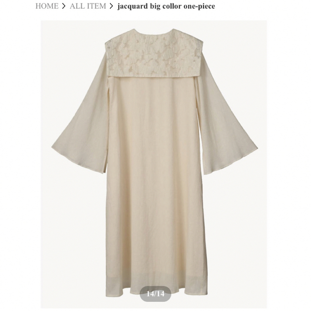 新品タグ付♡Acka♡jacquard big collor one-pieceの通販 by N's 新品タグ付♡Acka♡jacquard big collor one-pieceの通販 by N's