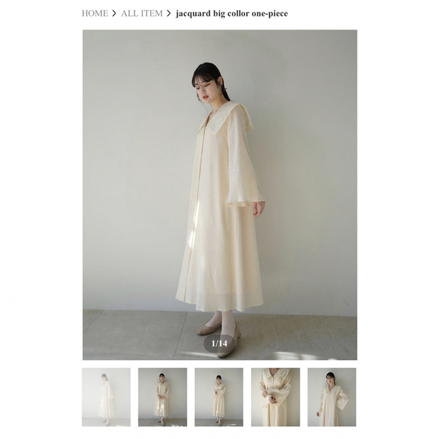 新品タグ付♡Acka♡jacquard big collor one-pieceの通販 by N's 新品タグ付♡Acka♡jacquard big collor one-pieceの通販 by N's
