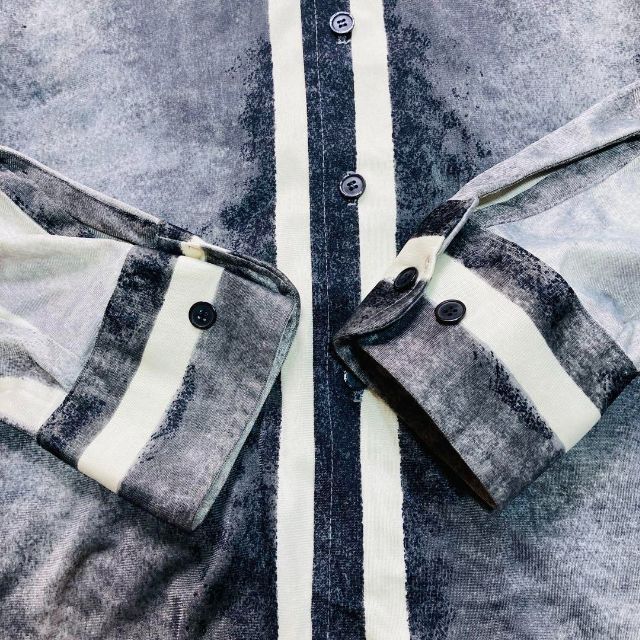 BARACUTA(バラクータ)のヴィンテージ バラクータ ヴァン ヒューゼン アート総柄 長袖開襟シャツ メンズのトップス(シャツ)の商品写真