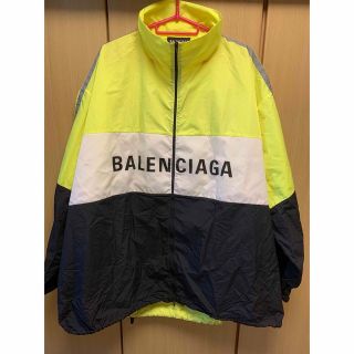 バレンシアガ(Balenciaga)の正規 18AW BALENCIAGA バレンシアガ ロゴ ポプリンシャツ(ナイロンジャケット)