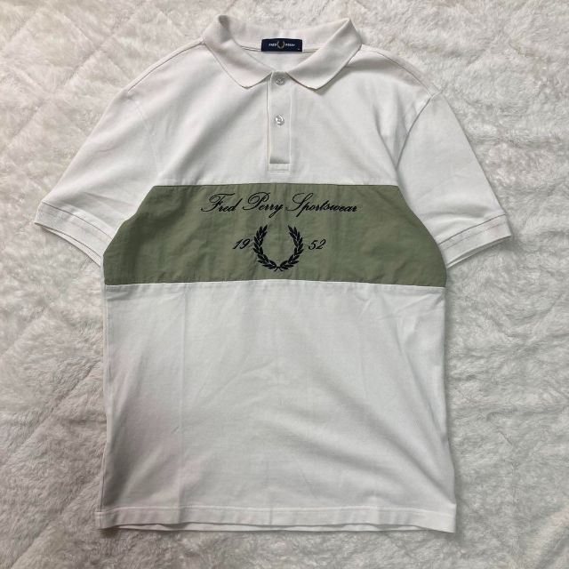 FRED PERRY × RAF SIMONS 月桂樹刺繍入り 切替ポロシャツ
