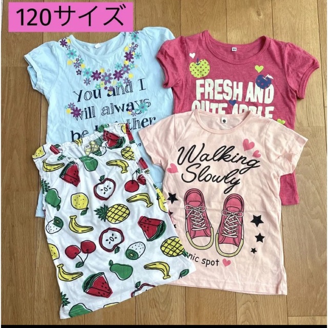 西松屋　女の子　半袖　4点セット　120サイズ 半袖 半袖Tシャツ トップス | フリマアプリ ラクマ