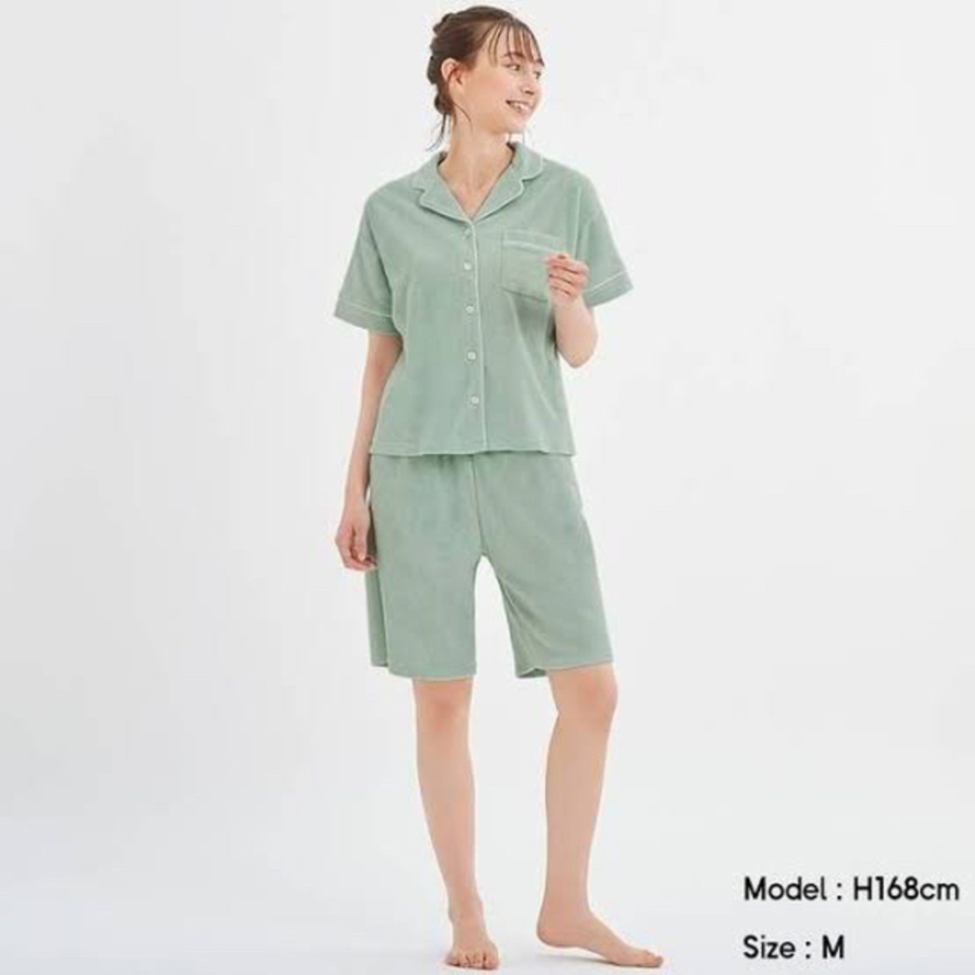 SABON(サボン)のGU gu ジーユー　SABON サボン　ひんやり触感ミントパジャマ レディースのルームウェア/パジャマ(パジャマ)の商品写真
