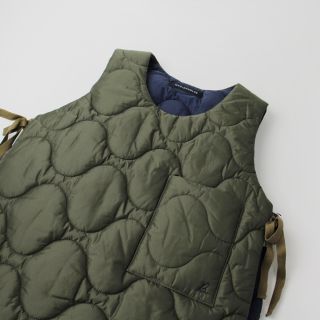 マディソンブルー(MADISONBLUE)の未使用 定価5.3万 MADISONBLUE マディソンブルー MB214-1021 TANKTOP QUILTING 01(S)/カーキ キルティングベスト【2400013316538】(ダウンベスト)