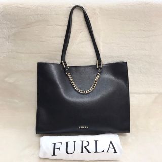 フルラ(Furla)のFURLA フルラ マギー サフィアーノレザー トートバッグ ブラック チェーン(トートバッグ)