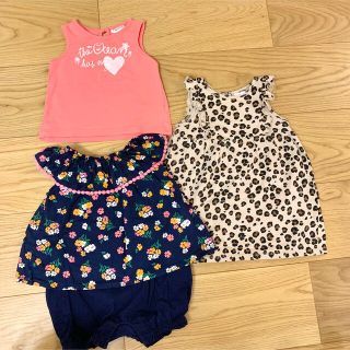 ベビーギャップ(babyGAP)の70★女の子３着セット(ロンパース)