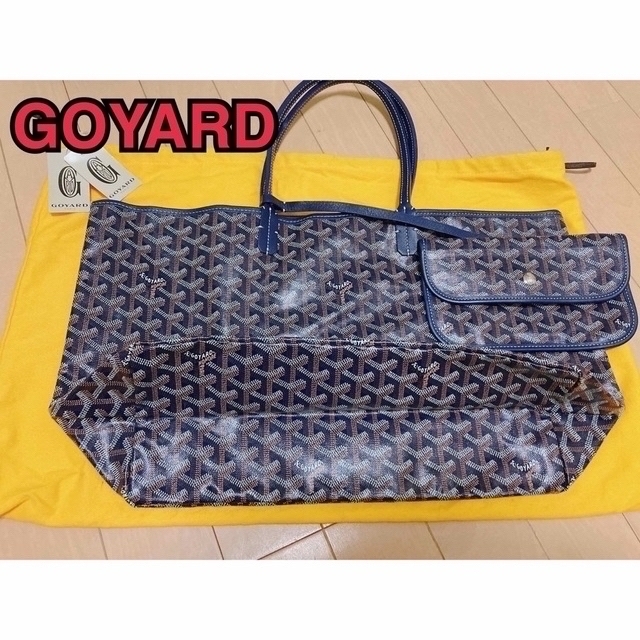 【美品】GOYARD ゴヤール トート サンルイPM ネイビーゴヤール