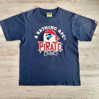 アベイシングエイプ(A BATHING APE)のA BATHING APE BAPE 半袖 ネイビー 紺 Tシャツ S(Tシャツ/カットソー(半袖/袖なし))