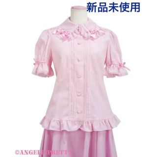 アンジェリックプリティー(Angelic Pretty)のシンプルピンタック付け袖ブラウス（ピンク）(シャツ/ブラウス(半袖/袖なし))