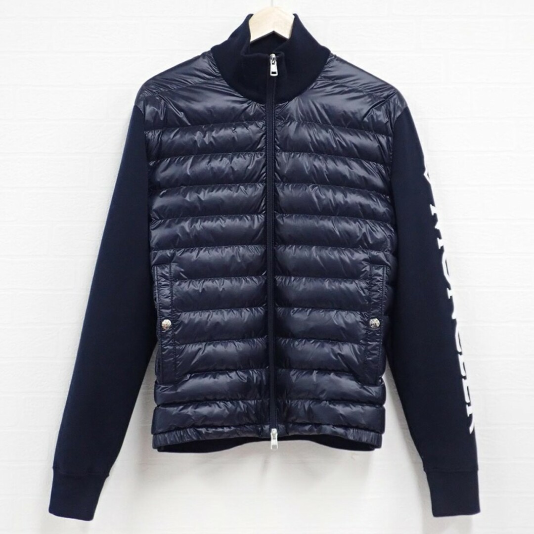 【Aランク】Moncler モンクレール CARDIGAN TRICOT 2021SS ダウン カーディガン ジャケット ナイロン G10919B52100 V9059 サイズ L ネイビー【ISEYA】