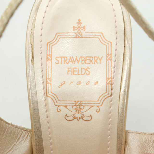 STRAWBERRY-FIELDS(ストロベリーフィールズ)のストロベリーフィールズ バックストラップパンプス リボン ハイヒール シューズ 靴 レディース 22.5cmサイズ ベージュ STRAWBERRYFIELDS レディースの靴/シューズ(ハイヒール/パンプス)の商品写真