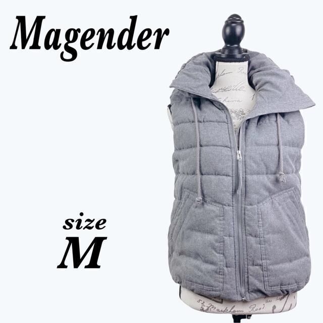 Magender マジェンダ　ダウンベスト　ダウン　ベスト　グレー レディースのジャケット/アウター(ダウンベスト)の商品写真