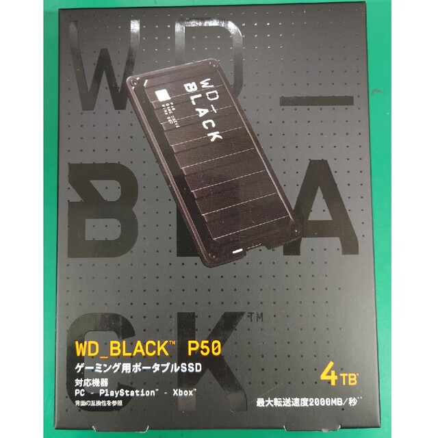 ウエスタンデジタル WD ポータブルSSD 4TB WD_BLACK P50