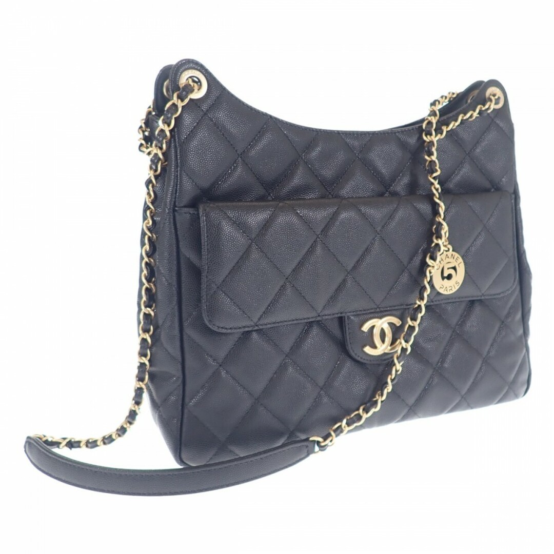 【Sランク】CHANEL シャネル マトラッセ ココマーク ラージ ホーボーバッグ ショルダーバッグ AS3693 B10233 94305 キャビアスキン ブラック【ISEYA】