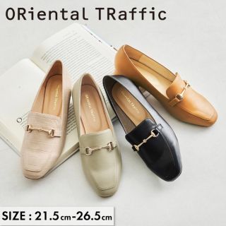 オリエンタルトラフィック(ORiental TRaffic)のオリエンタルトラフィック　スクエアトゥビットモチーフローファー　ブラック(ローファー/革靴)