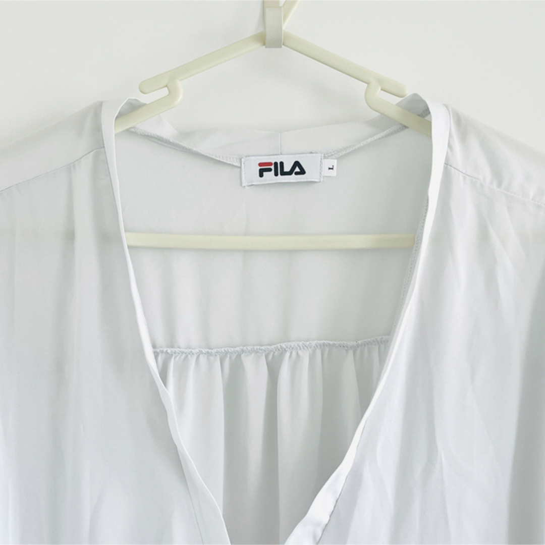 FILA(フィラ)の【FILA】ロングカーディガン/ライトグレー レディースのトップス(カーディガン)の商品写真